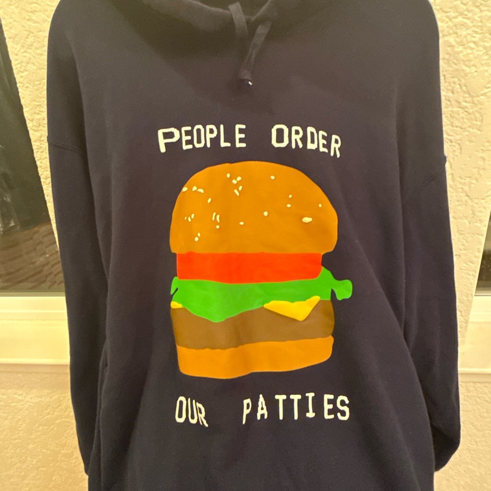 Uniqlo UT Hoodie SpongeBob Krabby Pattie Cactus Plant Flee Market Hoodie Navy XL - Picture 7 of 15